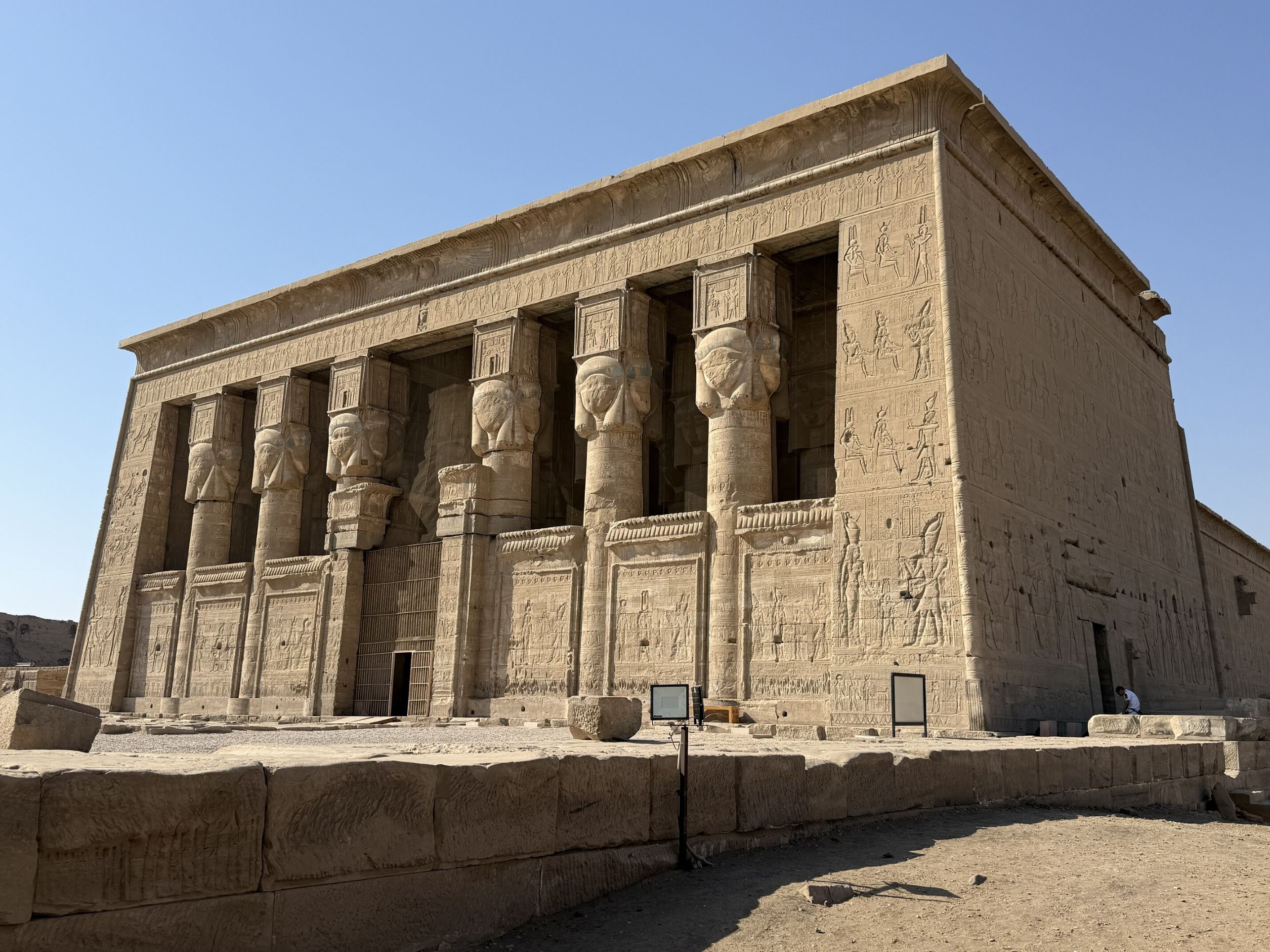 Det smukke Dendera-tempel var viet til gudinden Hathor, som var forbundet med glæde, musik og moderskab. Foto Anja Schmidt