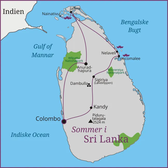 Sri Lanka - Colombo - Anuradhapura - Jaffna - Triconmalee - Sigiriya - Kandy