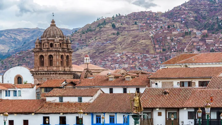 Kirken Basílica La Merced er beliggende i Cuzco i Peru. Foto Viktors Farmor