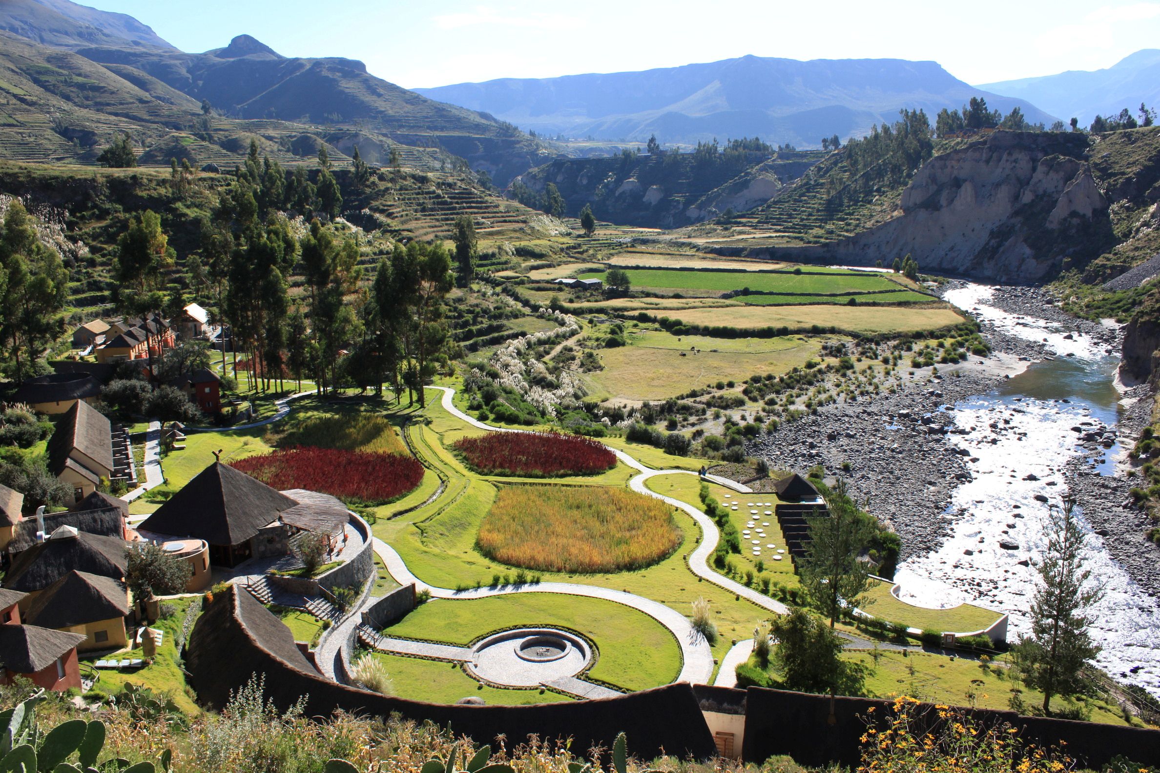 Colca Lodge ligger meget naturskønt i colca dalen. Foto Viktors Farmor