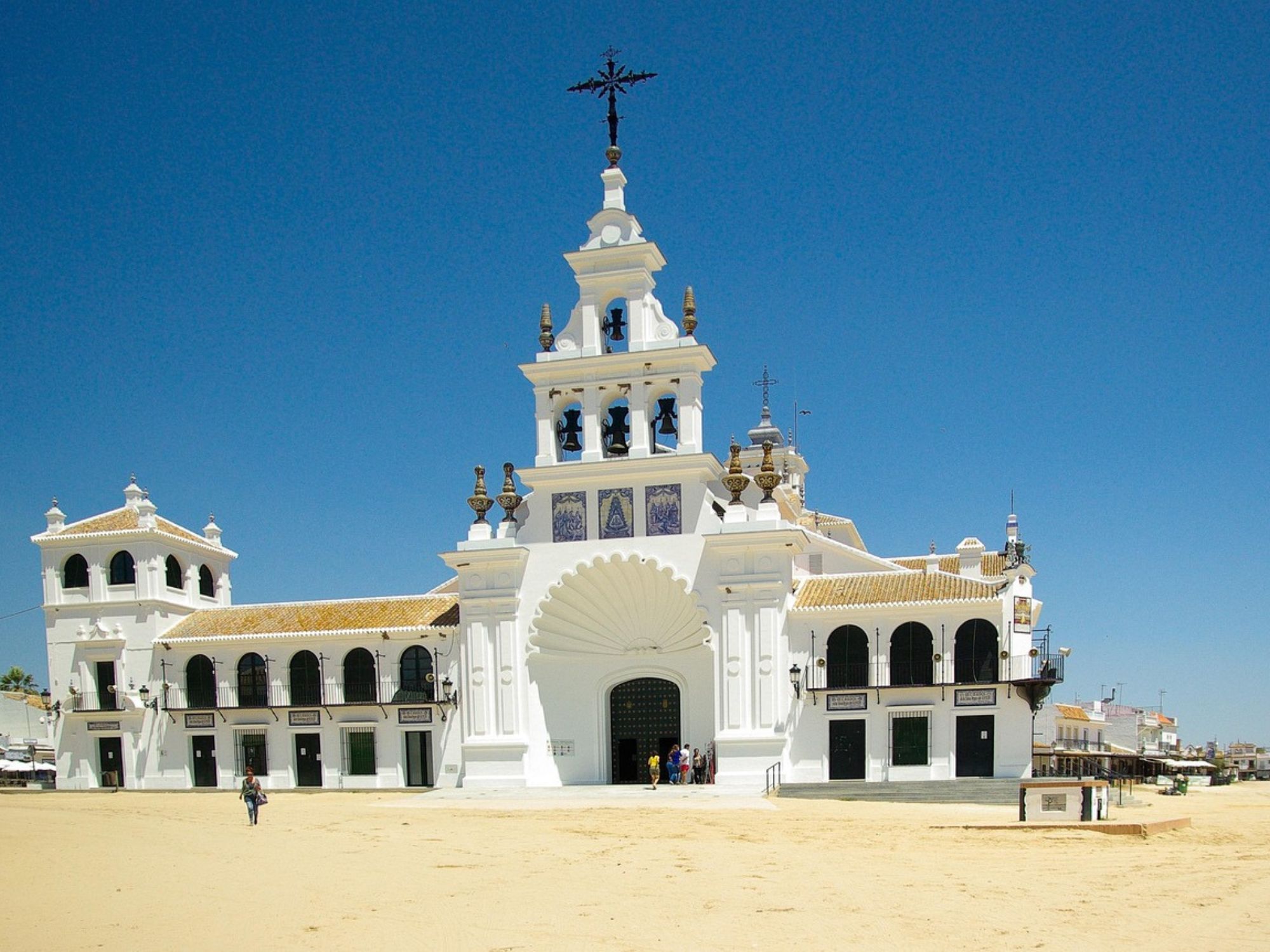Vi ser den flotte kirke Ermita de El Rocío. Foto Viktors Farmor