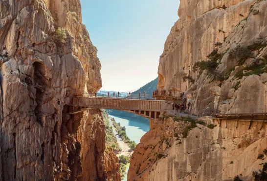 Den berømte Caminito del Rey med den fantastiske udsigt. Foto Viktors Farmor