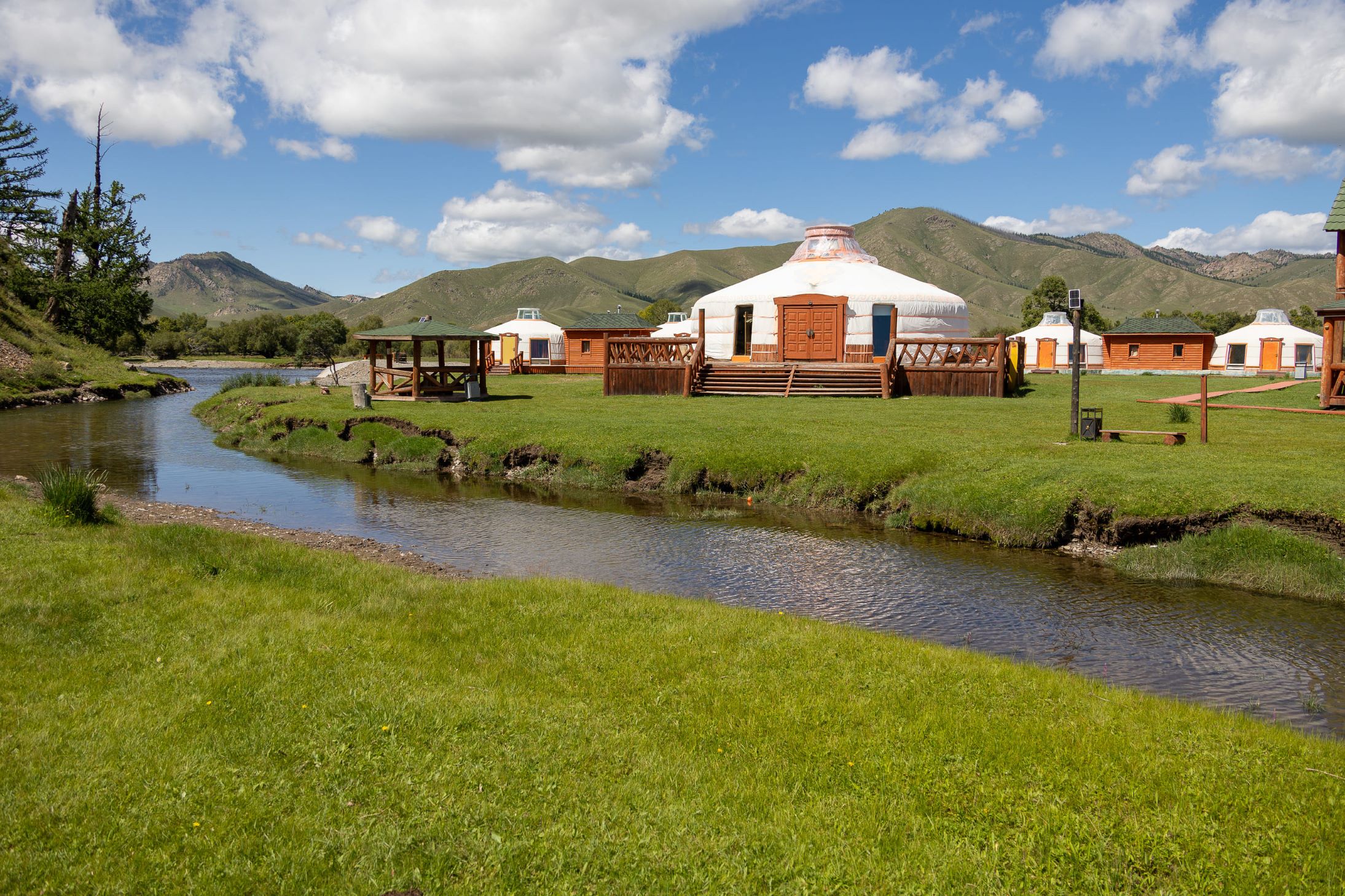 Ger lejrene ligger i smukke omgivelser rundt omkring i Mongoliet. Foto Verner Rud Nielsen