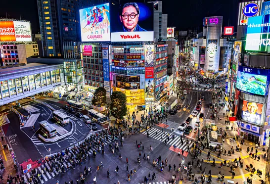 Folkelivet ved Shibuya Crossing er for mange indbegrebet af Tokyo. Foto af Morten Glensholm