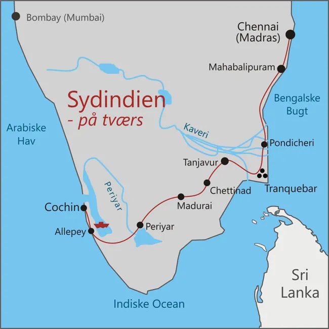 Indien - Cochin - Kerala - Madurai - Tranquebar - Pondicheri - Chennai