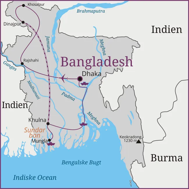 Bangladesh - Dhaka - Rajshani - Khosalpur - Khulna - Mungla