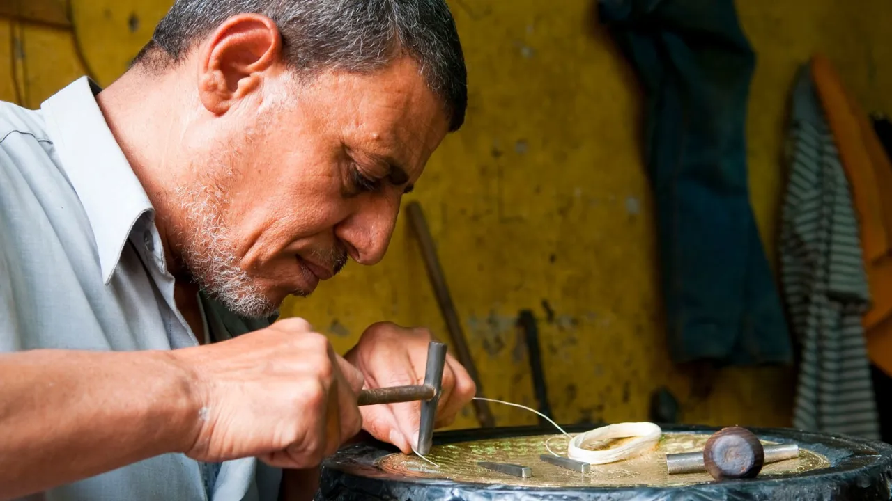 Der laves forskelligt håndværk i Cairo. Foto Viktors Farmor