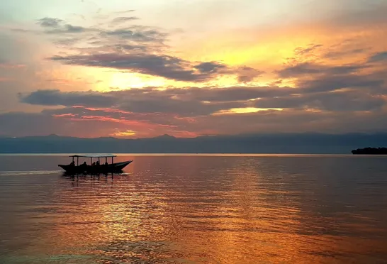 Lake Kivu er en Afrikas største søer.
